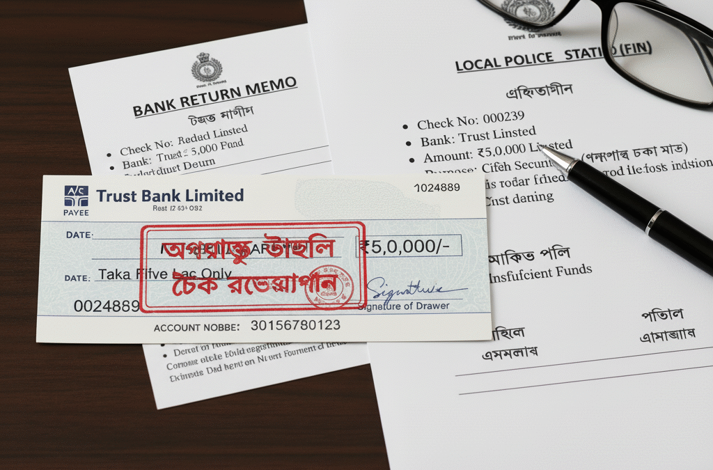 চেক বাউন্স করলে করণীয় ও প্রতিকার